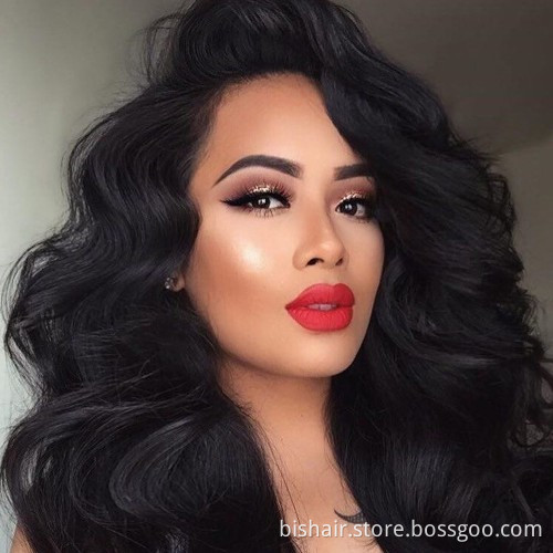 BIS  Body Wave 4*4 Lace Front Human Hair Wigs Brazilian 28 Inch 150 Density Transparent Lace Swiss Front Wig for Black Women